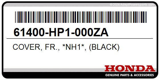 Honda 61400-HP1-000ZA Cover, Fr., *Nh1*, (Black)