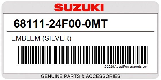 Suzuki 68111-24F00-0MT Emblem (Silver)