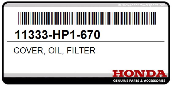 Honda 11333-HP1-670 Cover, Oil, Filter