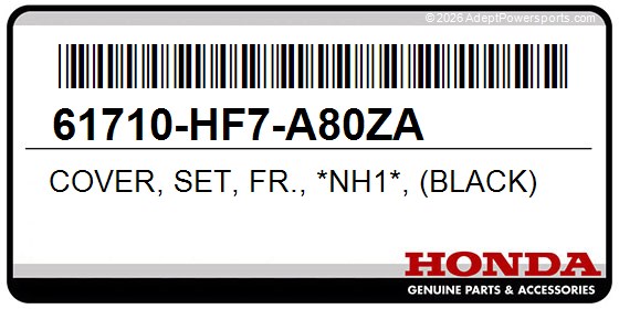 Honda 61710-HF7-A80ZA Cover, Set, Fr., *Nh1*, (Black)