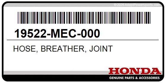 Honda 19522-MEC-000 Hose, Breather, Joint