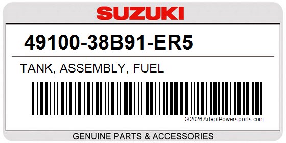 Suzuki 49100-38B91-ER5 Tank, Assembly, Fuel