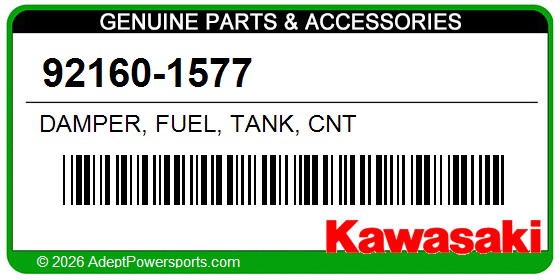 Kawasaki 92160-1577 Damper, Fuel, Tank, Cnt