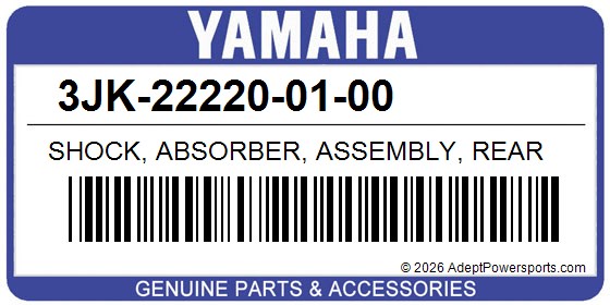 Yamaha 3JK-22220-01-00 Shock, Absorber, Assembly, Rear