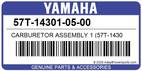 Yamaha 57T-14301-05-00 Carburetor Assembly 1 (57T-1430
