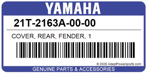 Yamaha 21T-2163A-00-00 Cover, Rear, Fender, 1