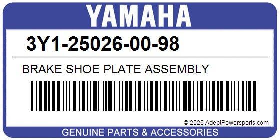 Yamaha 3Y1-25026-00-98 Brake Shoe Plate Assembly