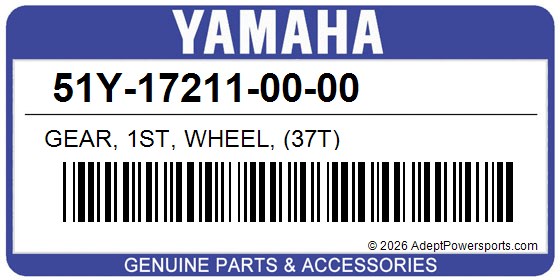 Yamaha 51Y-17211-00-00 Gear, 1St, Wheel, (37T)