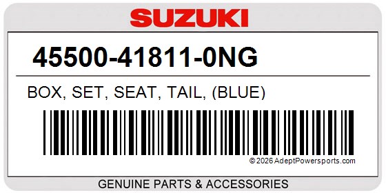 Suzuki 45500-41811-0NG Box, Set, Seat, Tail, (Blue)