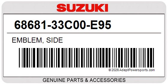 Suzuki 68681-33C00-E95 Emblem, Side