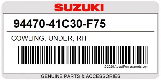 Suzuki 94470-41C30-F75 Cowling, Under, Rh