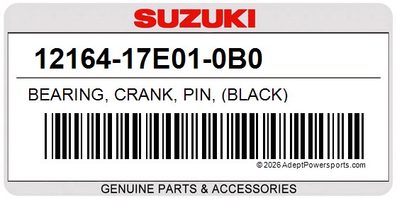 Suzuki 12164-17E01-0B0 Bearing, Crank, Pin, (Black)