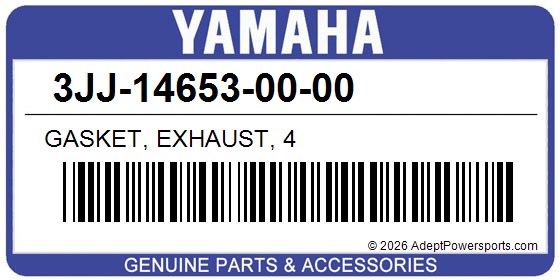 Yamaha 3JJ-14653-00-00 Gasket, Exhaust, 4