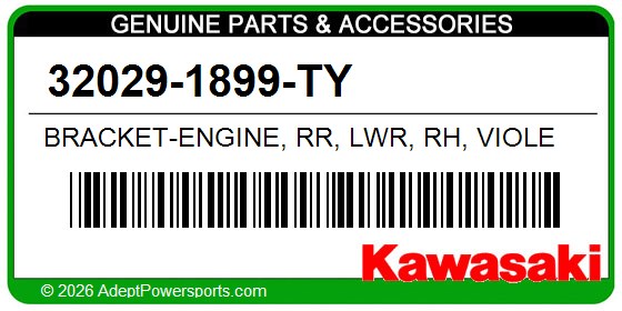 Kawasaki 32029-1899-TY Bracket-Engine, Rr, Lwr, Rh, Viole