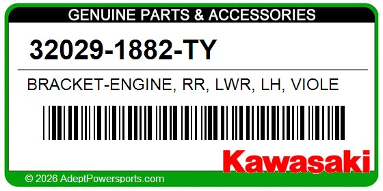 Kawasaki 32029-1882-TY Bracket-Engine, Rr, Lwr, Lh, Viole