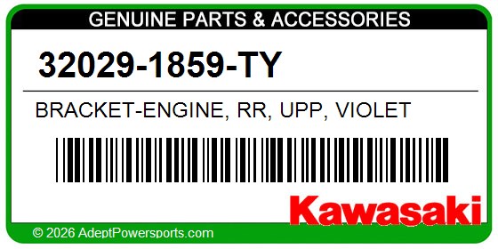 Kawasaki 32029-1859-TY Bracket-Engine, Rr, Upp, Violet