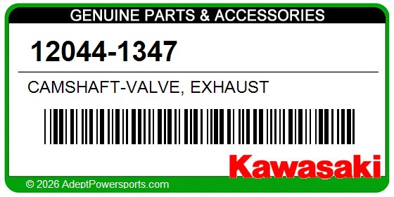 Kawasaki 12044-1347 Camshaft-Valve, Exhaust