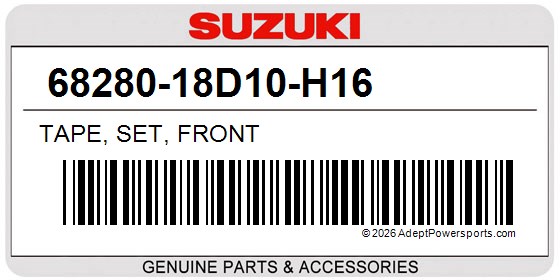 Suzuki 68280-18D10-H16 Tape, Set, Front