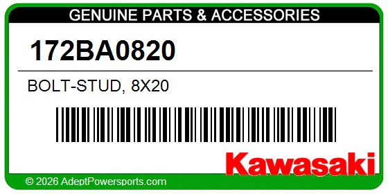 Kawasaki 172BA0820 Bolt-Stud, 8X20