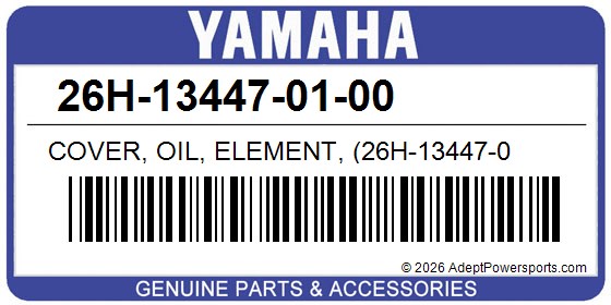 Yamaha 26H-13447-01-00 Cover, Oil, Element, (26H-13447-0