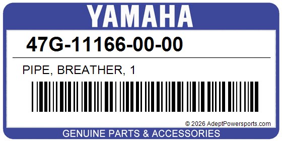 Yamaha 47G-11166-00-00 Pipe, Breather, 1
