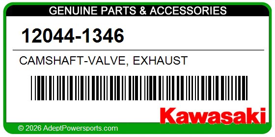 Kawasaki 12044-1346 Camshaft-Valve, Exhaust