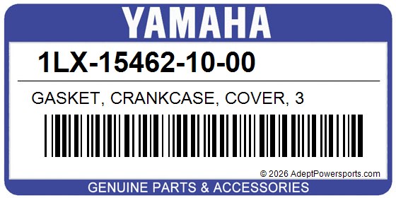 Yamaha 1LX-15462-10-00 Gasket, Crankcase, Cover, 3
