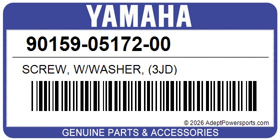 Yamaha 90159-05172-00 Screw, W/Washer, (3Jd)