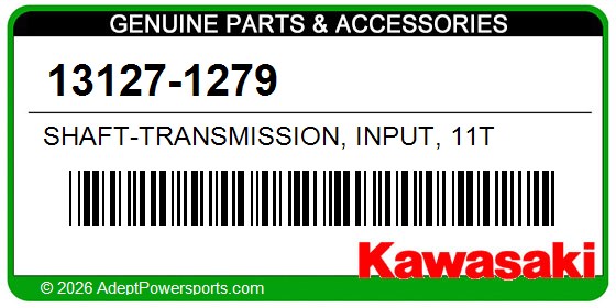 Kawasaki 13127-1279 Shaft-Transmission, Input, 11T