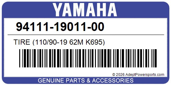 Yamaha 94111-19011-00 Tire (110/90-19 62M K695)
