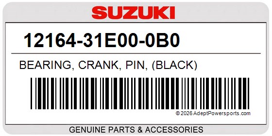 Suzuki 12164-31E00-0B0 Bearing, Crank, Pin, (Black)