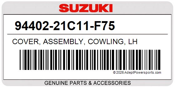 Suzuki 94402-21C11-F75 Cover, Assembly, Cowling, Lh