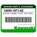 Kawasaki 14090-1971-6Z Cover, Frame, Pivot, Rh, F.Black