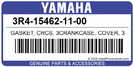 Yamaha 3R4-15462-11-00 Gasket, Crcs, 3Crankcase, Cover, 3