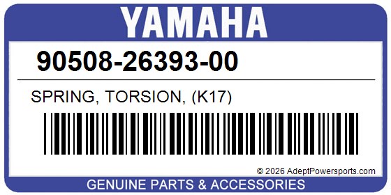 Yamaha 90508-26393-00 Spring, Torsion, (K17)