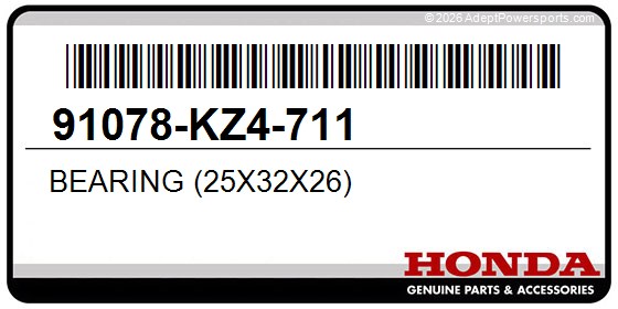 Honda 91078-KZ4-711 Bearing (25X32x26)