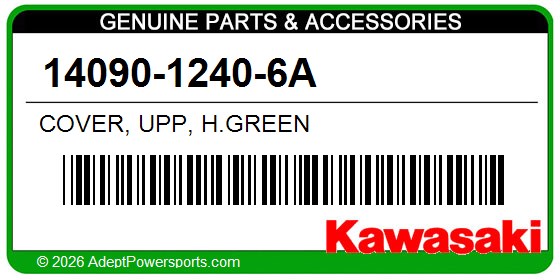 Kawasaki 14090-1240-6A Cover, Upp, H.Green