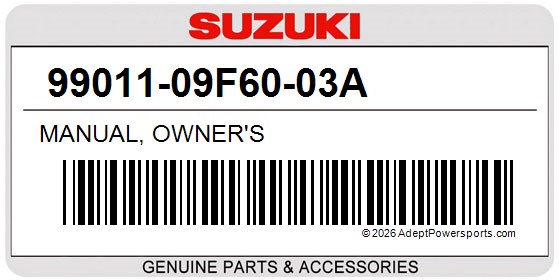 Suzuki 99011-09F60-03A Manual, Owner's