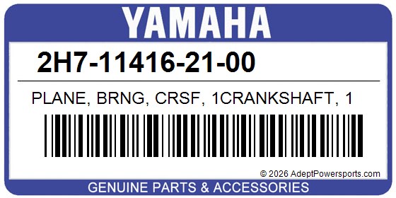 Yamaha 2H7-11416-21-00 Plane, Brng, Crsf, 1Crankshaft, 1