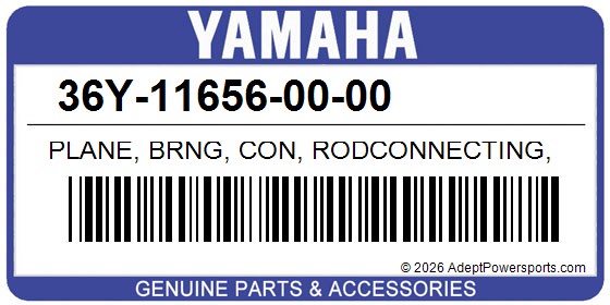 Yamaha 36Y-11656-00-00 Plane, Brng, Con, Rodconnecting, Rod