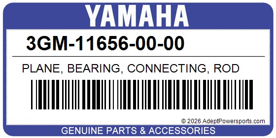 Yamaha 3GM-11656-00-00 Plane, Bearing, Connecting, Rod