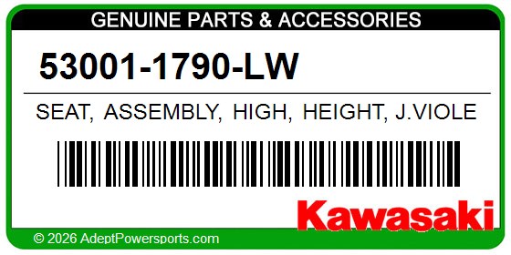 Kawasaki 53001-1790-LW Seat, Assembly, High, Height, J.Violet