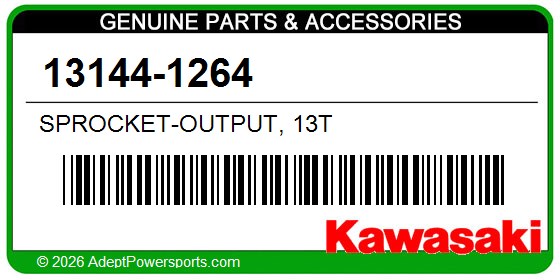 Kawasaki 13144-1264 Sprocket-Output, 13T
