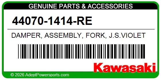 Kawasaki 44070-1414-RE Damper, Assembly, Fork, J.S.Violet
