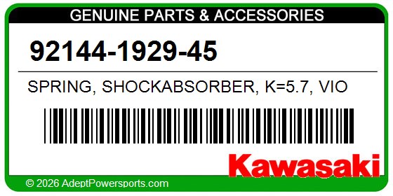 Kawasaki 92144-1929-45 Spring, Shockabsorber, K=5.7, Vio