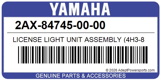 Yamaha 2AX-84745-00-00 License Light Unit Assembly (4H3-8