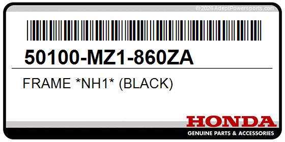 Honda 50100-MZ1-860ZA Frame *Nh1* (Black)