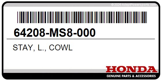 Honda 64208-MS8-000 Stay, L., Cowl