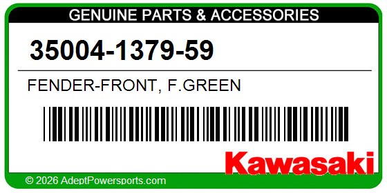 Kawasaki 35004-1379-59 Fender-Front, F.Green