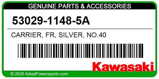 Kawasaki 53029-1148-5A Carrier, Fr, Silver, No.40